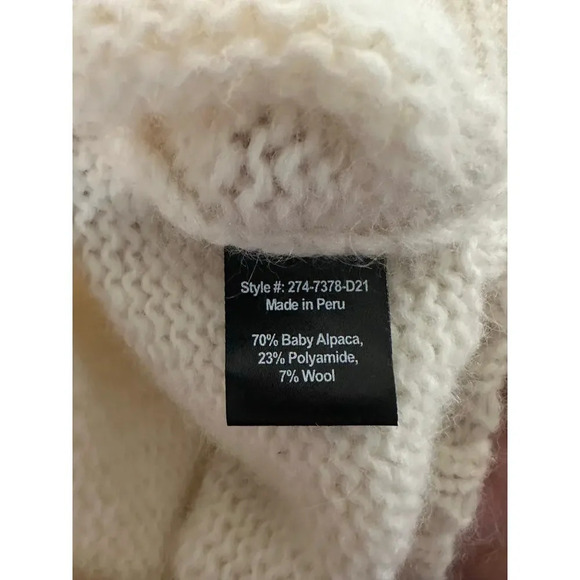 Jenni Kayne Natural alpaca wool Classic Sweater Size Large - Picture 9 of 13